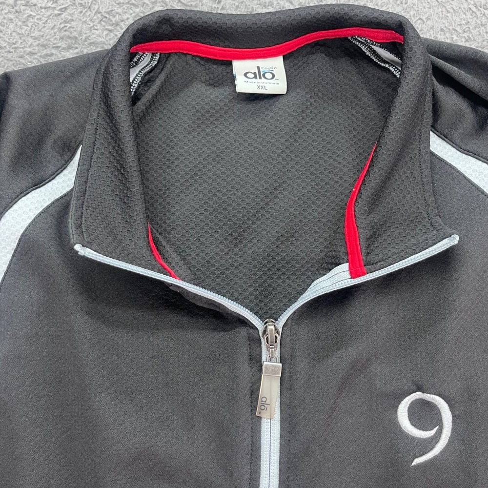 Alo CoolFit‎ Men's Black Quarter Zip Pullover Athletic Jacket XXL